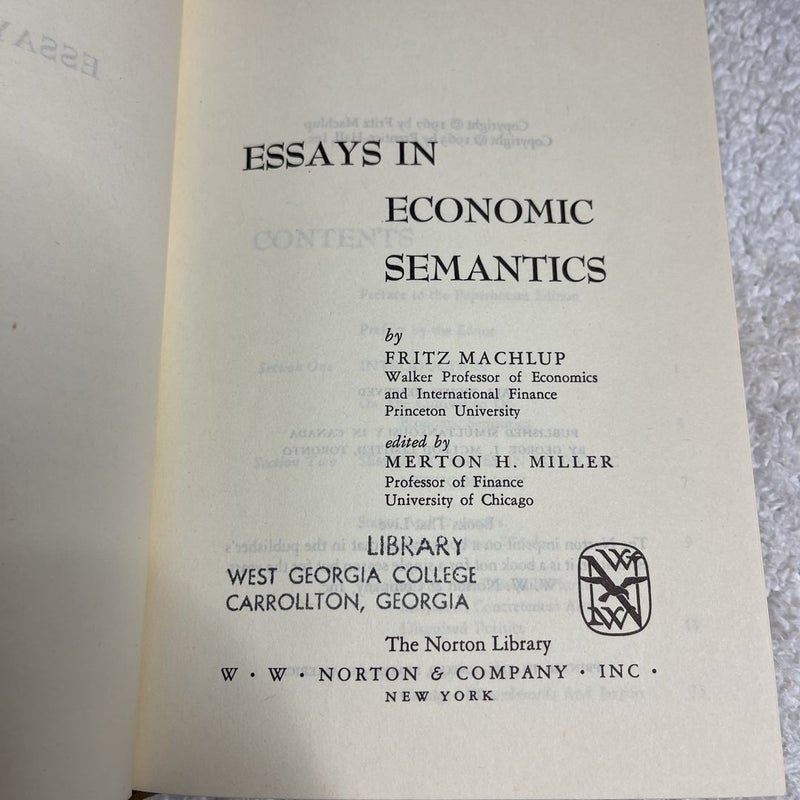 Essays in economic semantics 