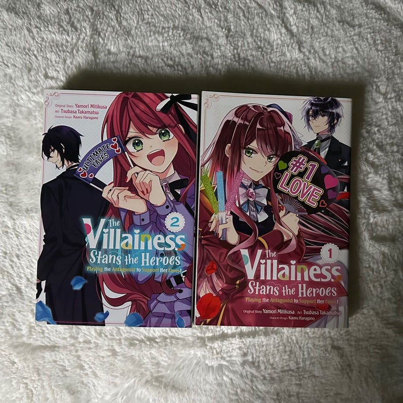 The Villainess Stans the Heroes: Playing the Antagonist to Support Her Faves! Vol 1 & 2 Bundle