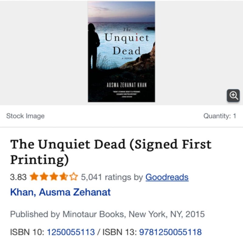 The Unquiet Dead *signed by author*