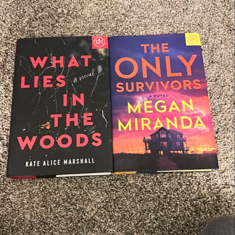 BOTM Thriller bundle: The Only Survivors/What Lies in the Woods