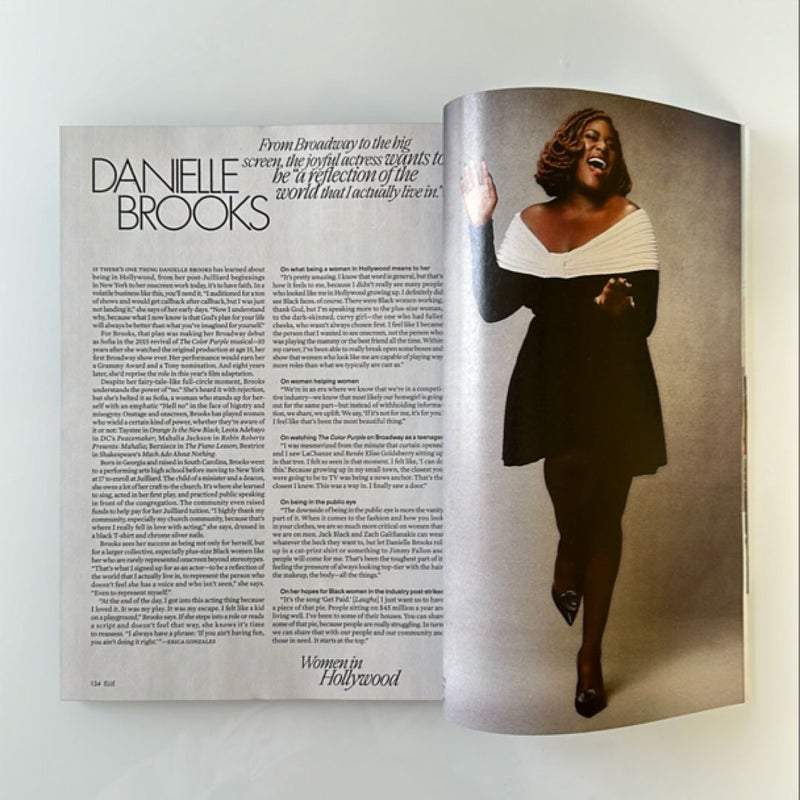 Elle USA magazine. December 2023/January 2024. Danielle Brooks. Fantasia Barrino Taylor. Women in Hollywood. 