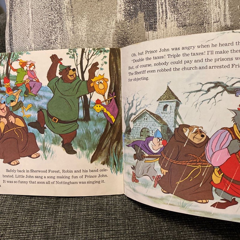 1970s Walt Disney Robin Hood Book on Tape BOOK ONLY