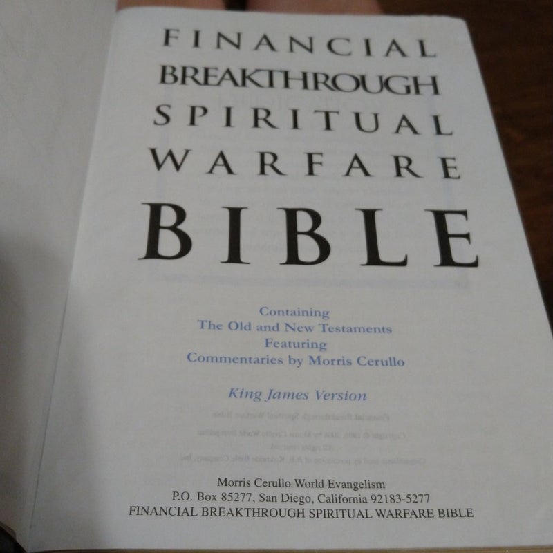 Financial Breakthrough Spiritual Warfare Bible 