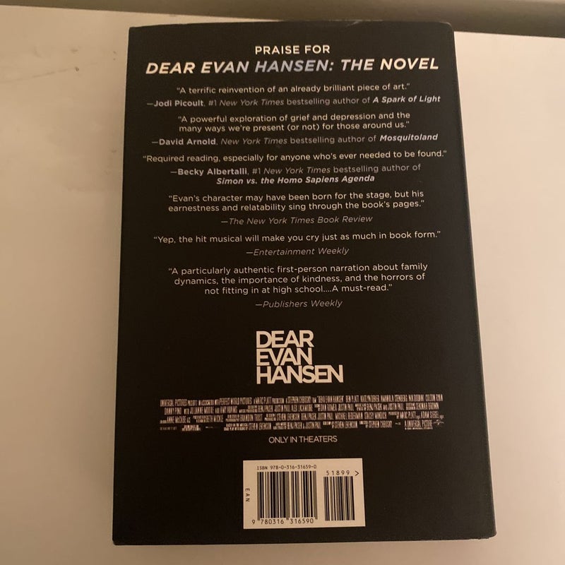 Dear Evan Hansen: the Novel