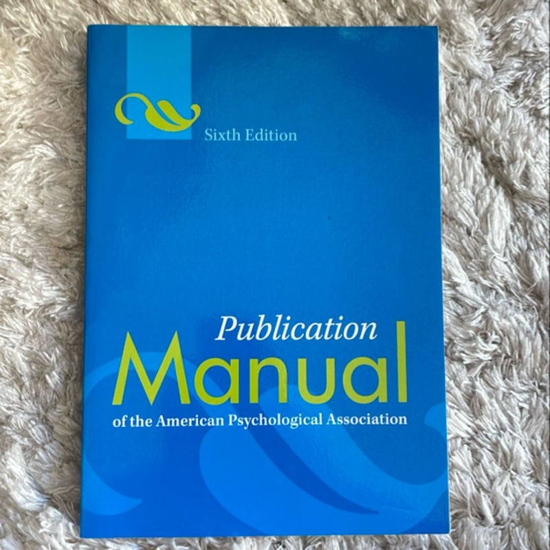 Publication Manual of the American Psychological Association