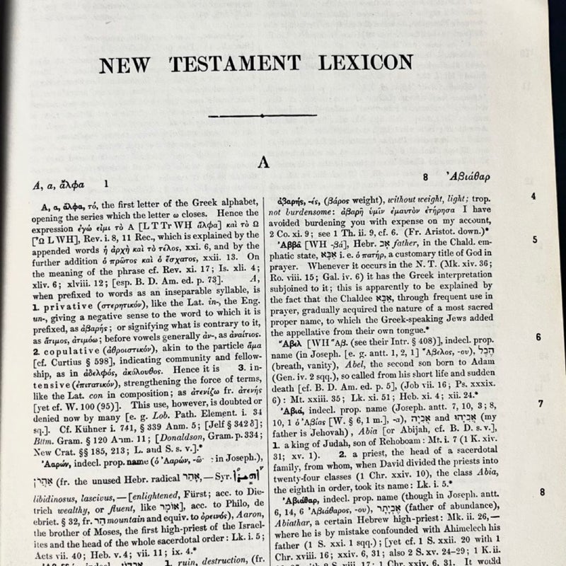 Greek English Lexicon of the New Testament