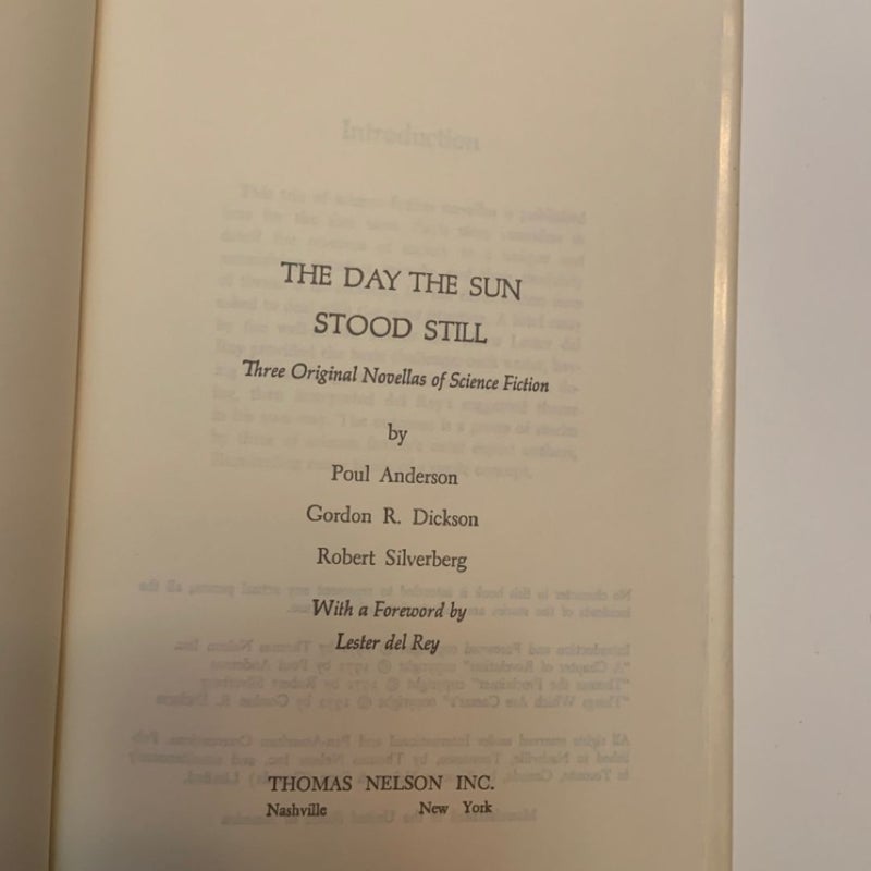 THE DAY THE SUN STOOD STILL by Poul Anderson, Gordon Dixon, Robert ...