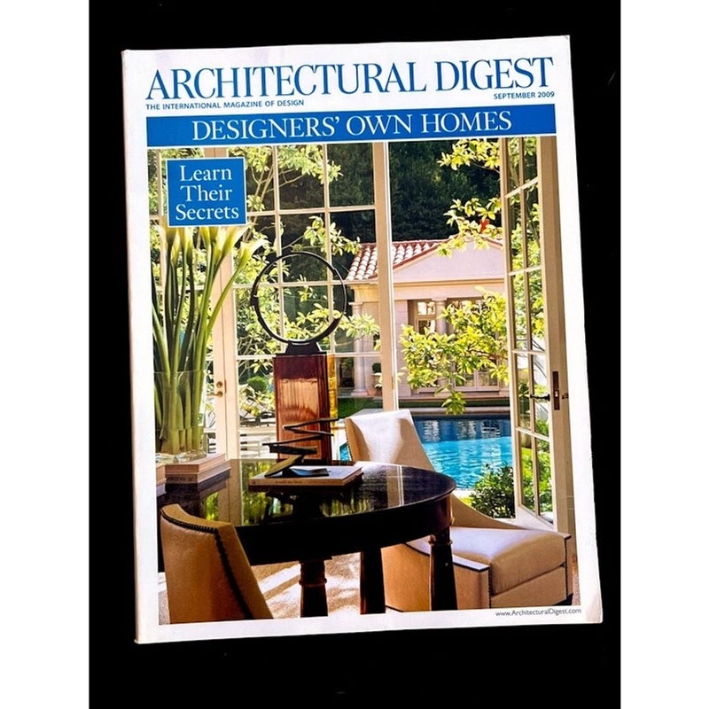 Architectural Digest Magazine September 2009 Designers Issue