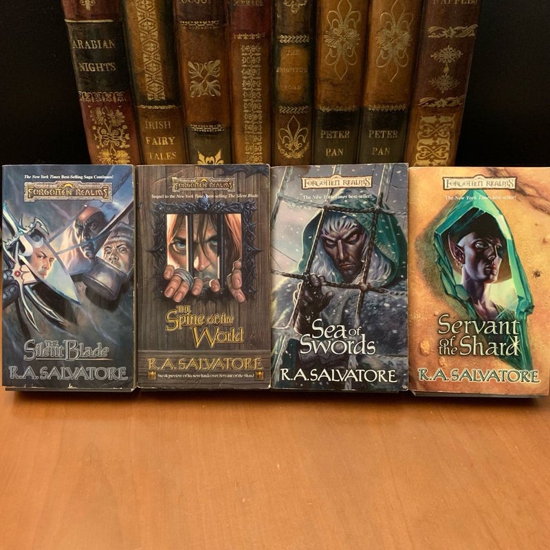 Legend of Drizzt Set, Complete Legacy of the Drow & Paths of Darkness: The Legacy, Starless Night, Siege of Darkness, Passage to Dawn, The Silent Blade, Spine of the World, Sea of Swords, Servant of the Shard 