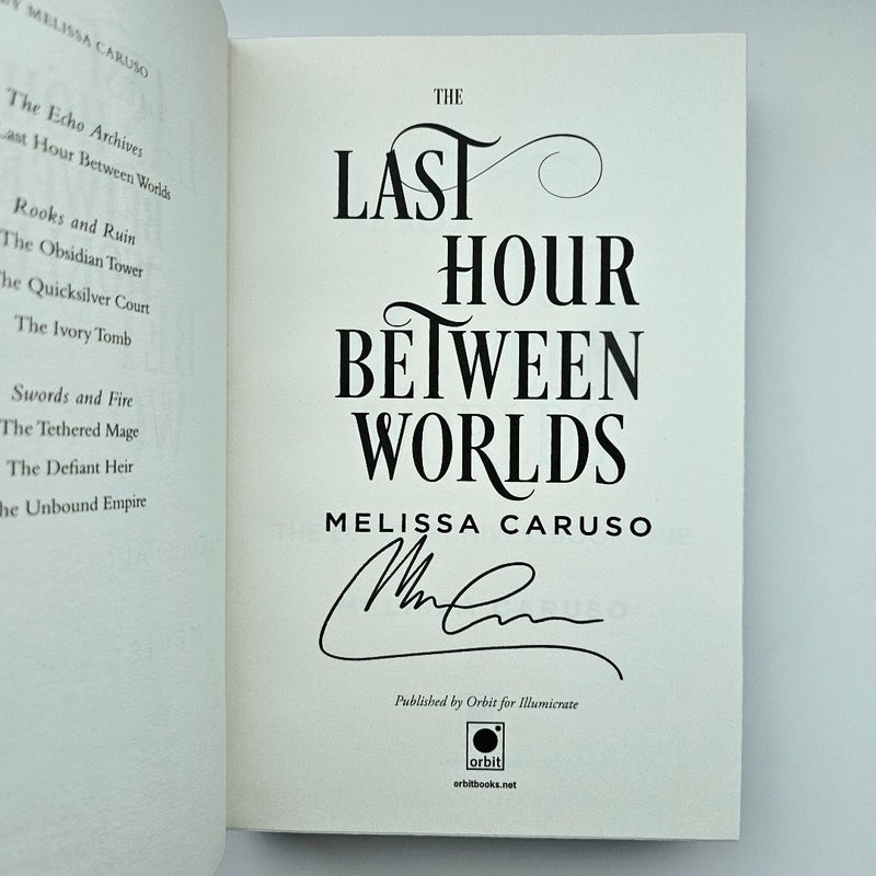 The Last Hour Between Worlds SIGNED by Melissa Caruso Illumicrate Special Edition NEW