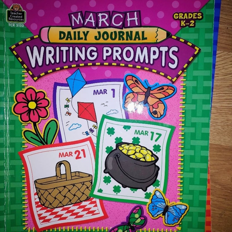 September through May daily journal writing prompts grades kindergarten through 2nd