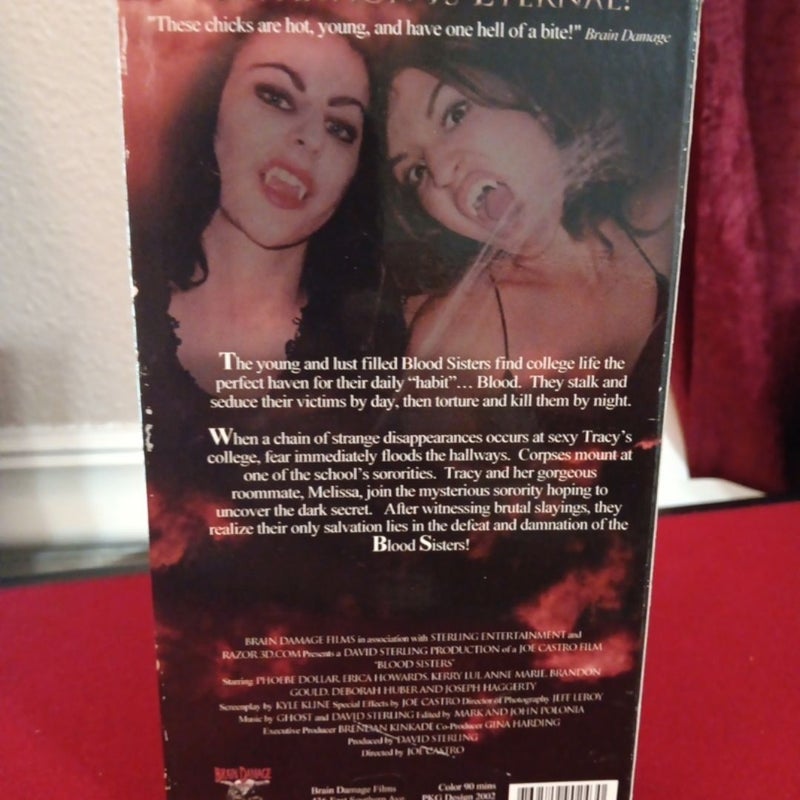 Blood Sisters vintage Vhs 