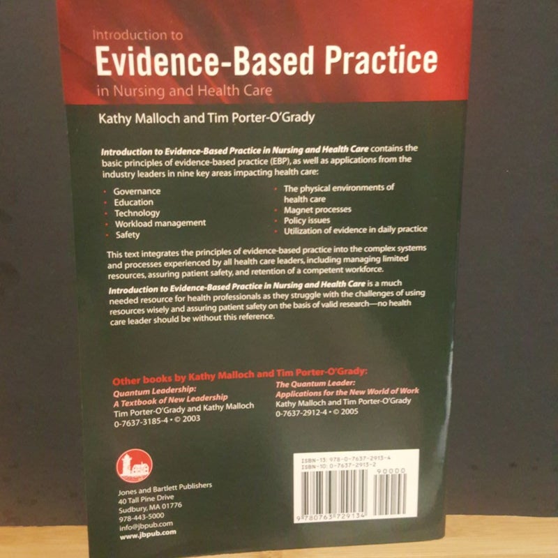 An Introduction to Evidence-Based Practice in Nursing and Health Care