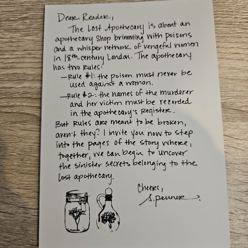 The Lost Apothecary - signed