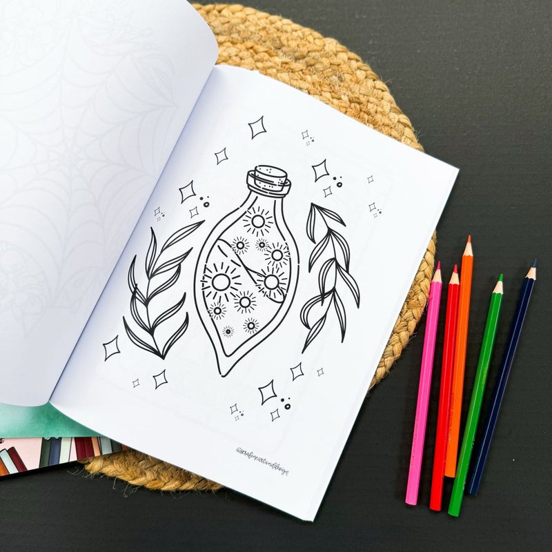 The Dark Academia Coloring Book, by Serafine Art and Design
