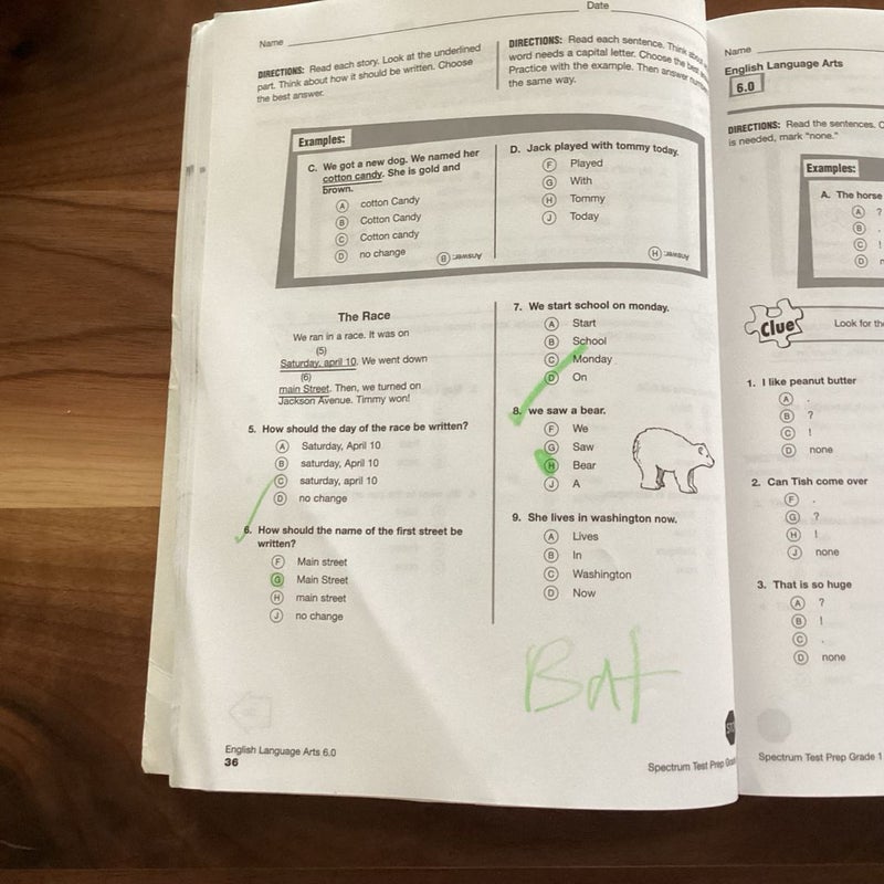 Test Prep, Grade 1