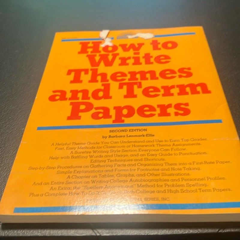How to Write Themes and Term Papers