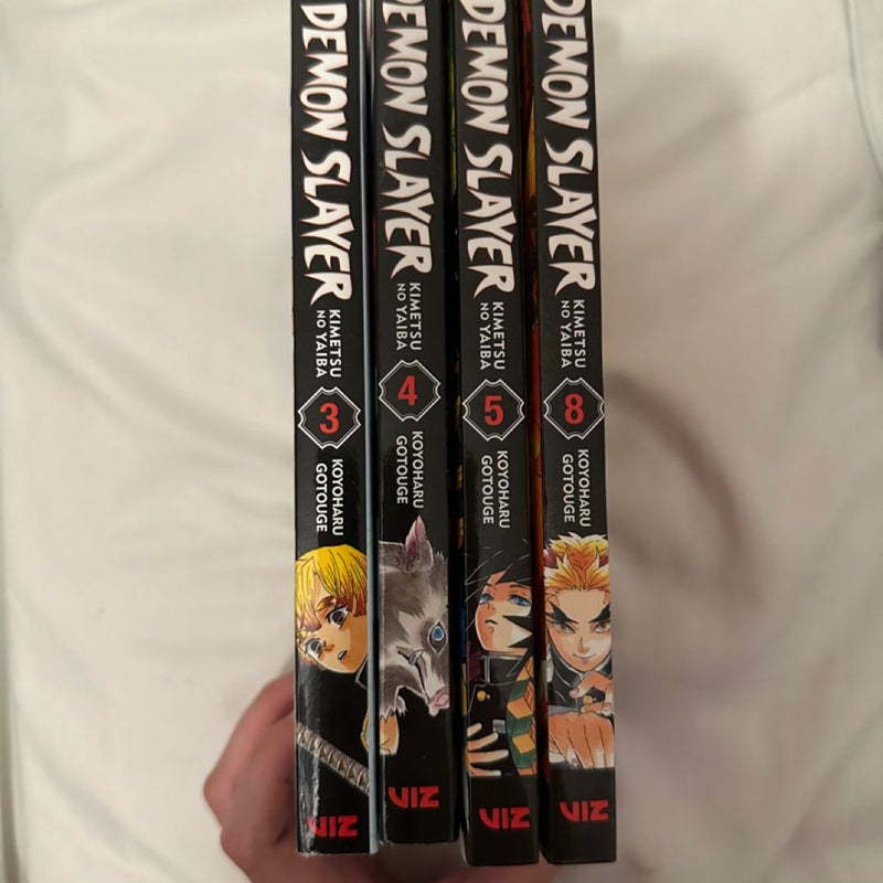 Demon Slayer: Kimetsu No Yaiba, Vol. 3,4,5,8