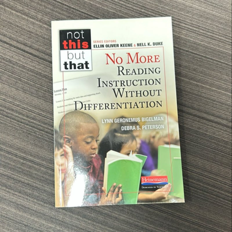 No More Reading Instruction Without Differentiation