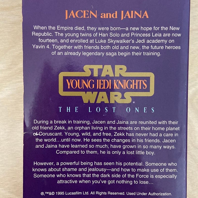 Star Wars Young Jedi Knights: The Lost Ones (First Edition First Printing)