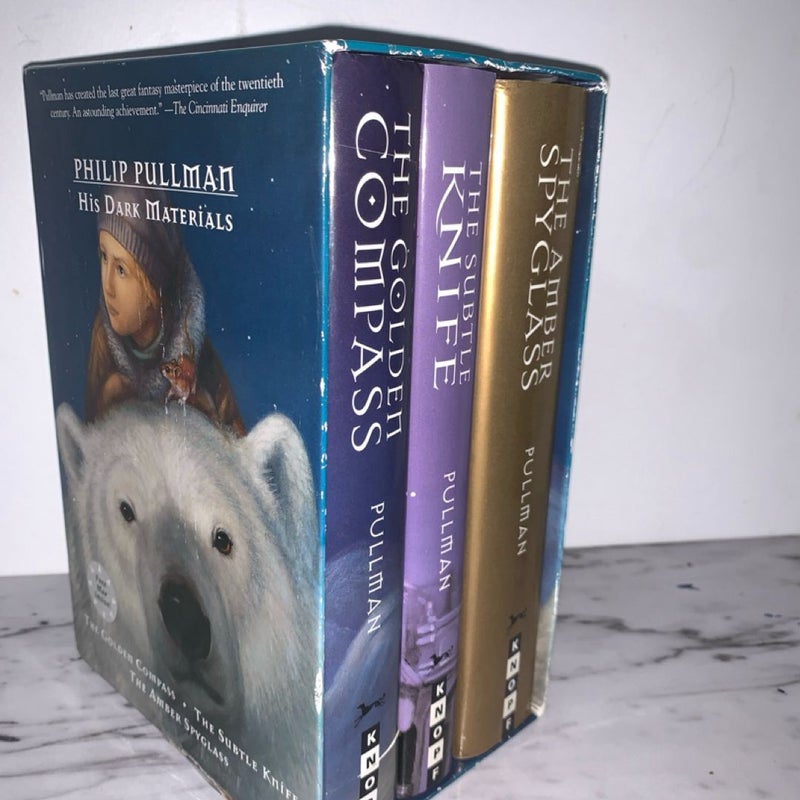 His Dark Materials 1-3-Books Hardcover Boxed Set the golden compass ect 