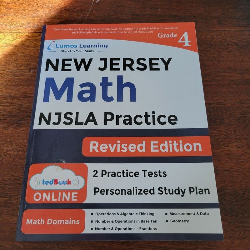 New Jersey Student Learning Assessments (NJSLA) Test Practice: 4th Grade Math Practice Workbook and Full-Length Online Assessments