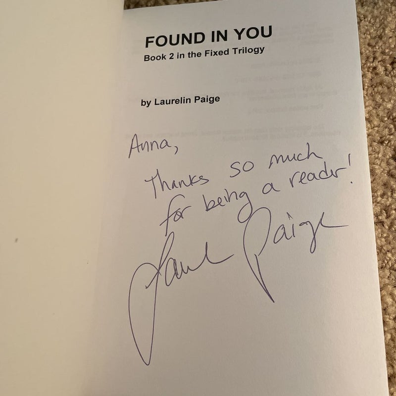 Found in You (original cover signed by the author)