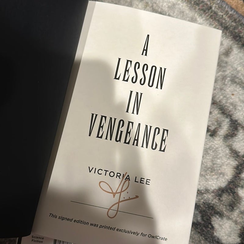 A Lesson in Vengeance - SIGNED OWLCRATE EXCLUSIVE