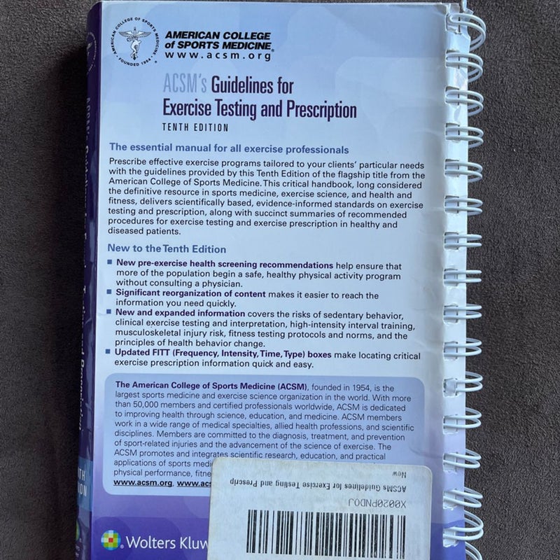 ACSM’s Guidelines for Exercise Testing and Prescription