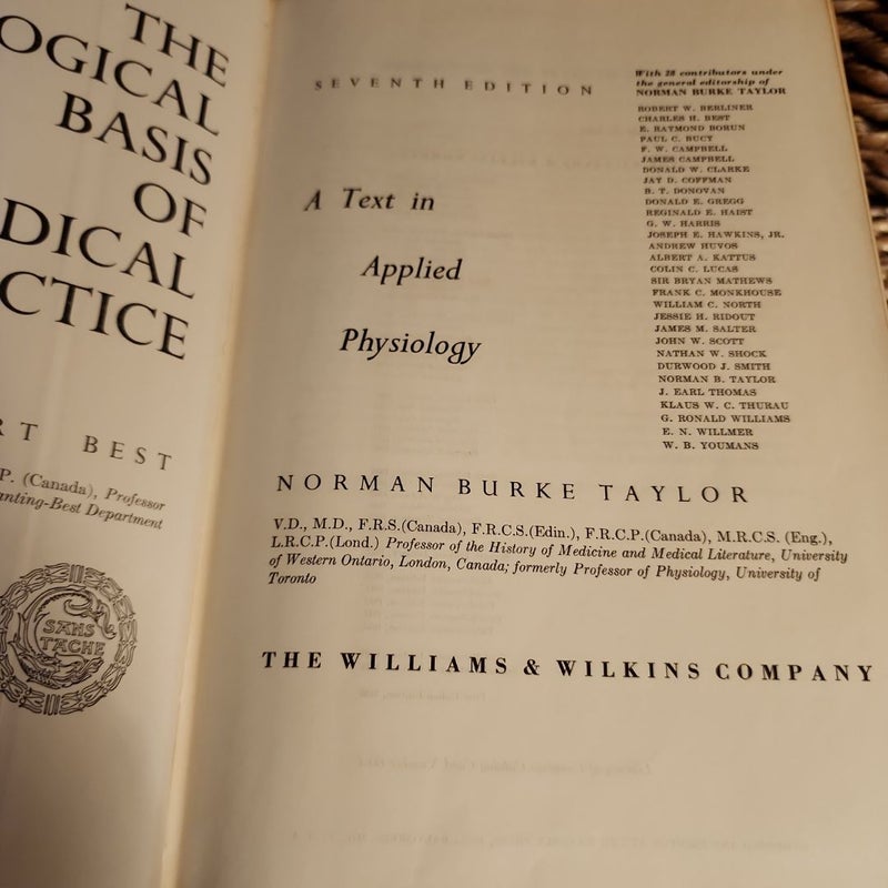 The Physiological Basis of Medical Practice