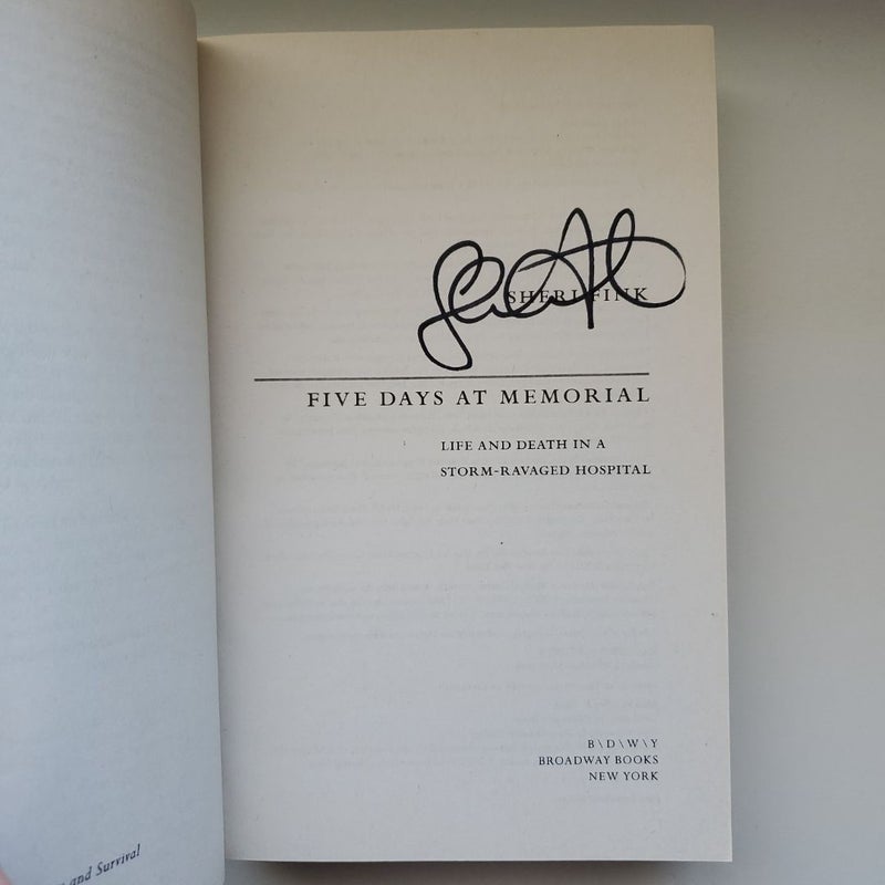 Five Days at Memorial Signed