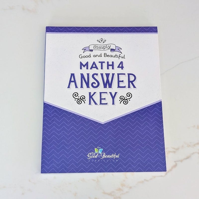 The Good and the Beautiful Math 4 Answer Key