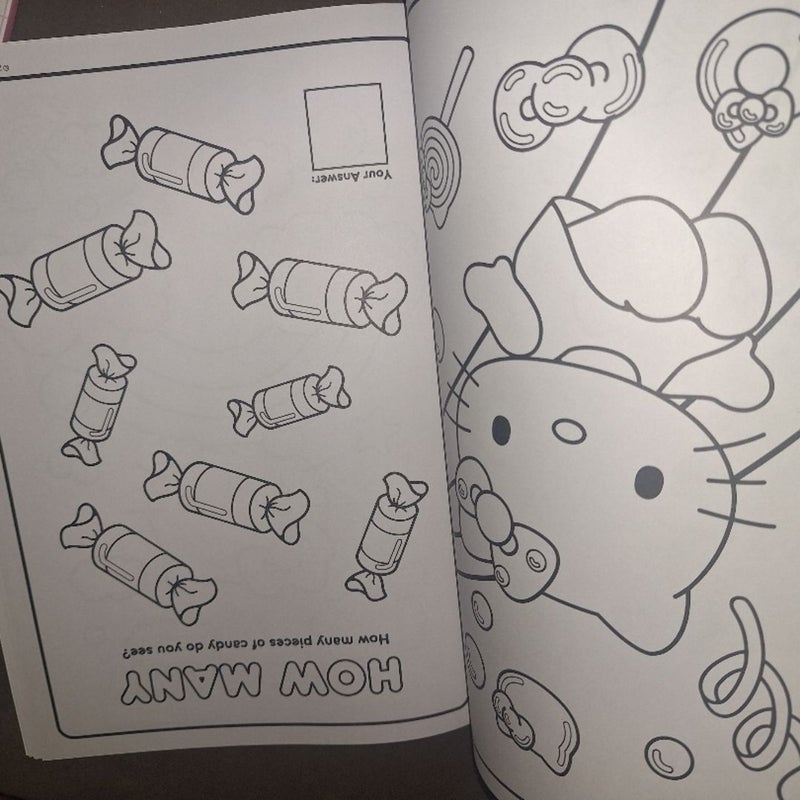 Hello kitty coloring book with crayons