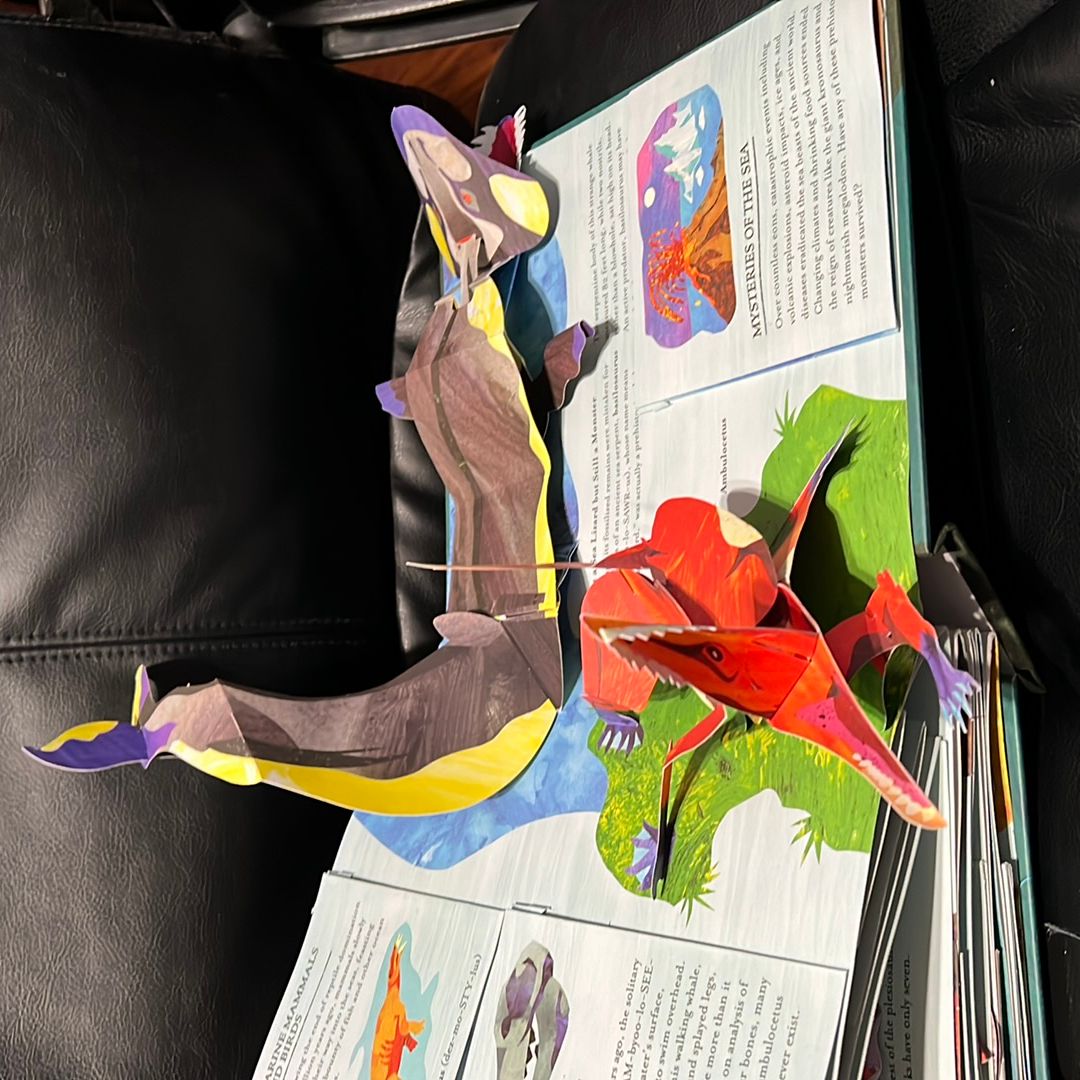 Livre Pop-up Dinosaures 3D - Encyclopédie Préhistorique Interactive - Cadeau éducatif Enfants/adultes - 20,3x25,4 Cm