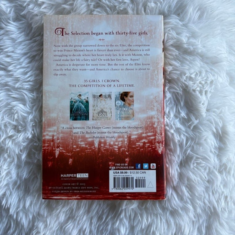 Three Paperbacks - The Selection Trilogy: The Selection, The Elite, & The One