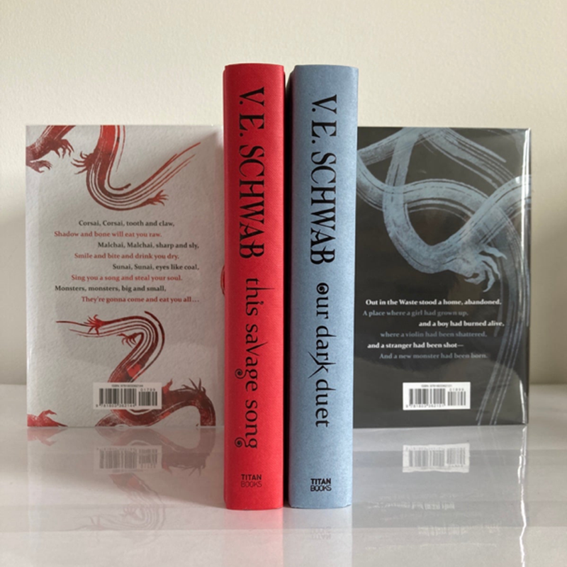 Waterstones This Savage Song & Our Dark Duet Collectors Editions w/ Stenciled Edges