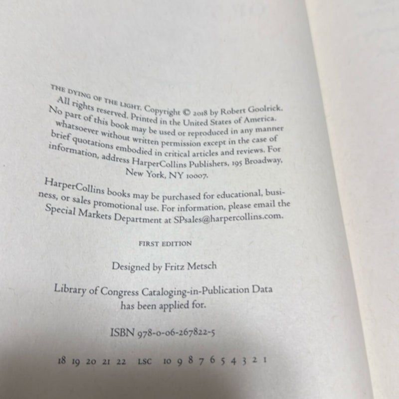 The Dying of the Light (First Edition)