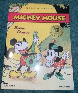 Walt Disney's Linen Like MICKEY MOUSE Barn Dance Book 1931 Reprint  New 2018