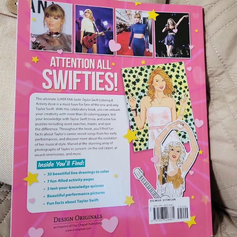 SUPER FAN-Tastic Taylor Swift Coloring and Activity Book