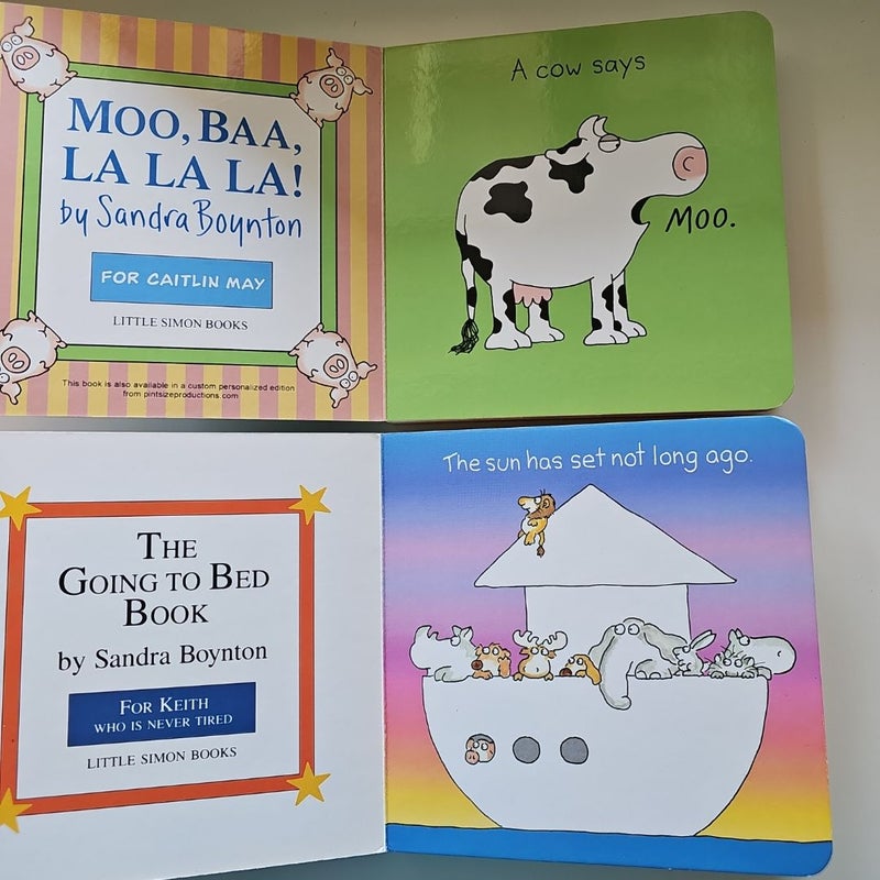 The Going to Bed Book and Moo Baa La La La