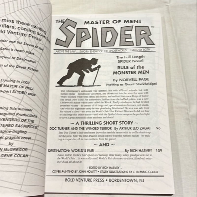 The Spider #69 Rule of the Monster Men