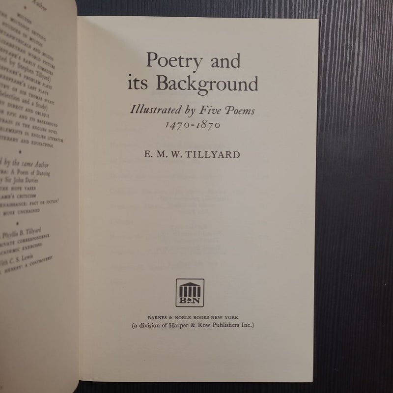 Poetry And Its Background