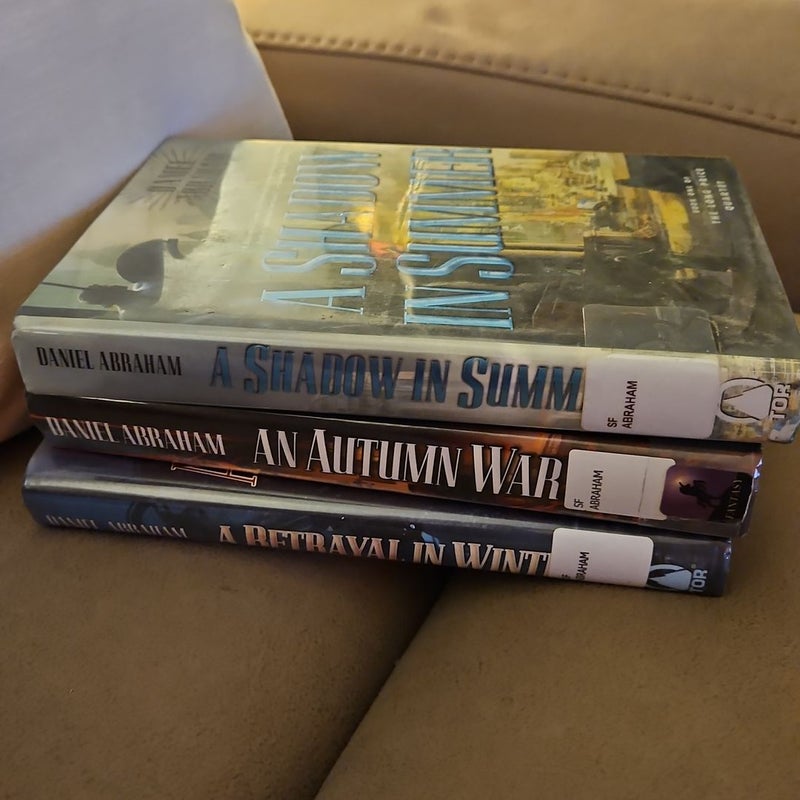 Lot 3 Daniel Abraham Mystery Books Autumn War Betrayal Winter Shadow Summer