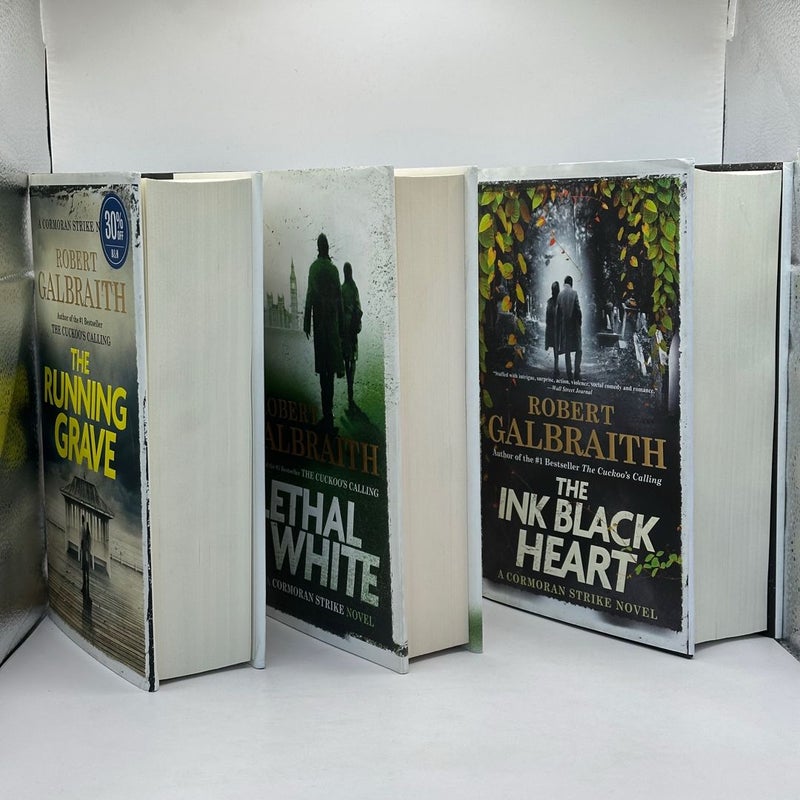 3 Cormoran Strike Novels (1st edition 1st printings)