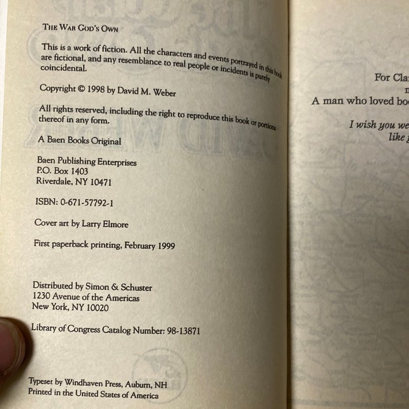 The War God's Own by Weber