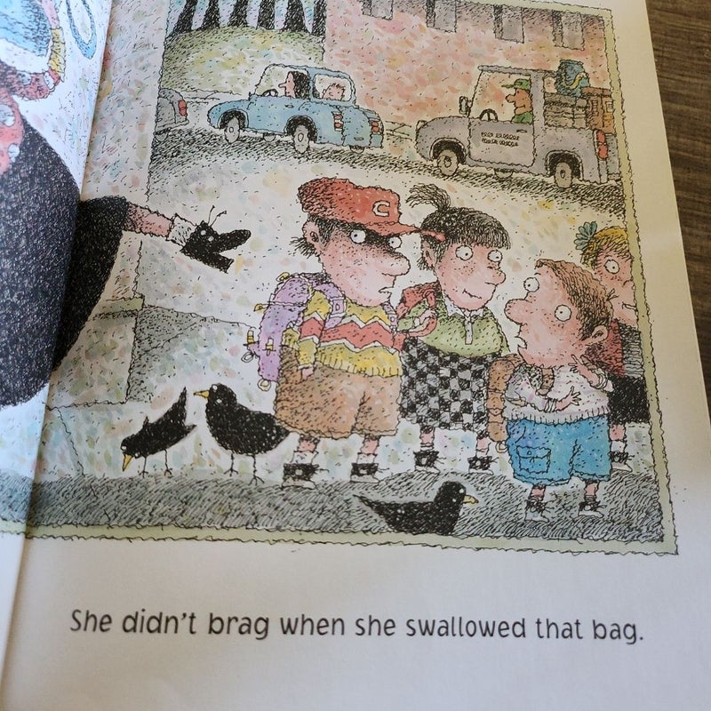 There was an old lady who swallowed some books
