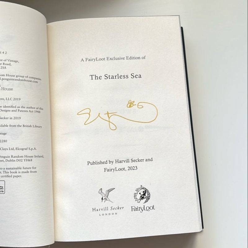 The Starless Sea signed Fairyloot edition