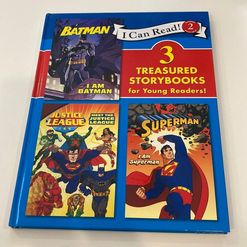 3 storybooks I am Superman, I am Batman , meet the justice league