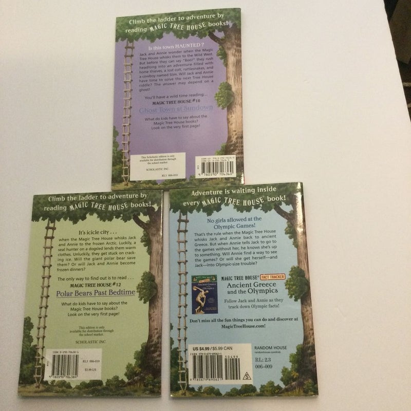 Magic Tree House  Books #10, #12 16  — Lot of 3