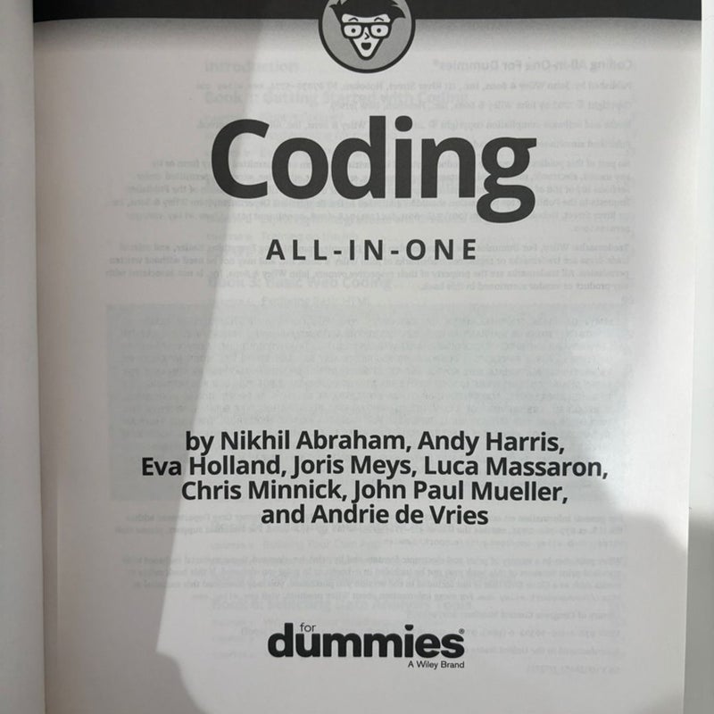 Coding All-In-One for Dummies